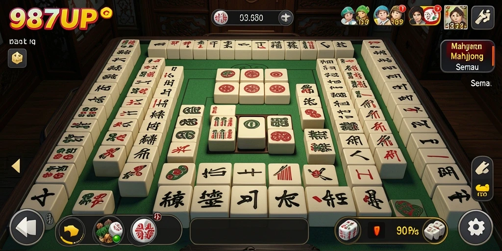 Tampilan permainan Mahjong yang menarik di 987UP.