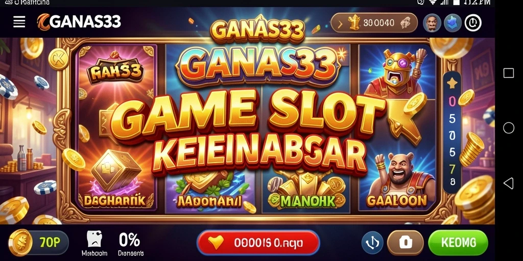 Screenshot gameplay <strong>GANAS33</strong> dengan grafik slot yang menawan.