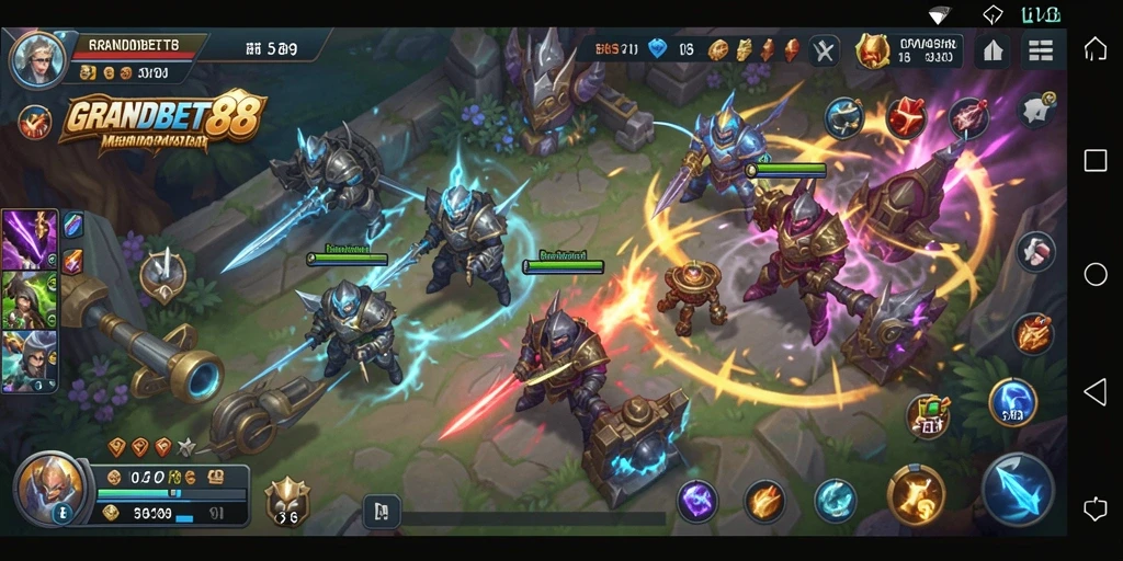 Tampilan gameplay yang mendebarkan di GRANDBET88.