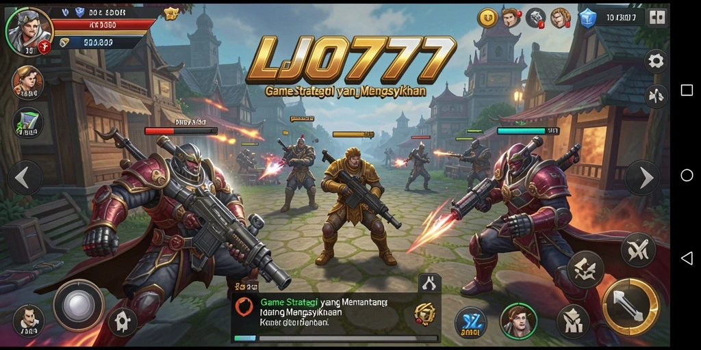 Screenshot gameplay LJO777 menampilkan aksi strategis yang mendebarkan.