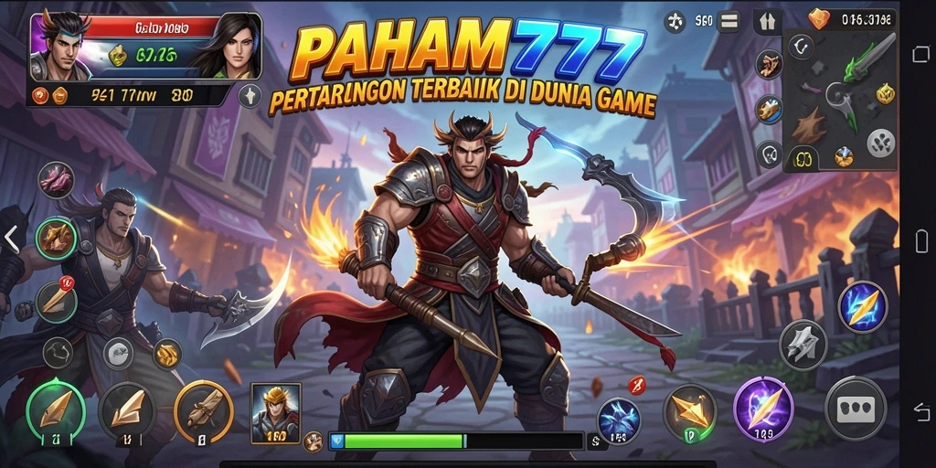 Tangkapan layar dari gameplay PAHAM777 yang penuh aksi pertarungan.