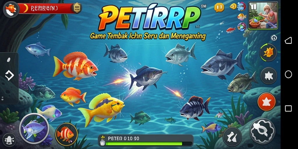 Tampilan menarik dari gameplay Tembak Ikan PETIRRP yang seru.