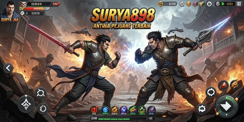 Tampilan gameplay menarik di arena pertarungan yang mendebarkan.